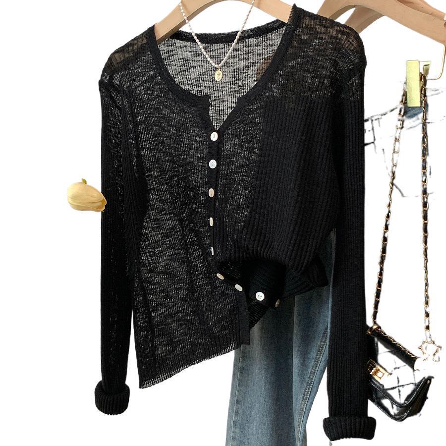 Bamboo Linen Sun Protection Cardigan - 2026 Summer Lightweight Knit for Women