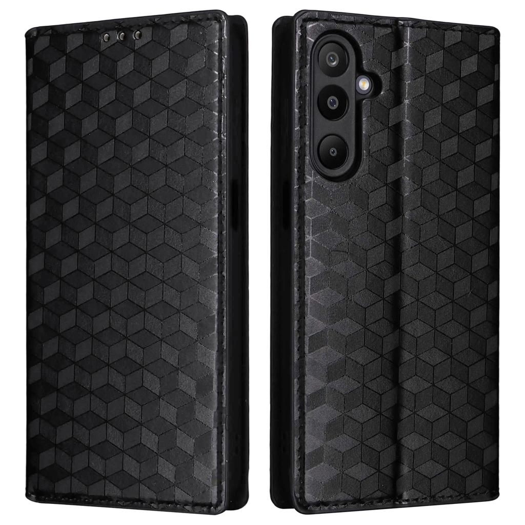 For Samsung Galaxy M16 5G/F16 5G Case Wallet Rhombus Imprinted Leather Phone Cover