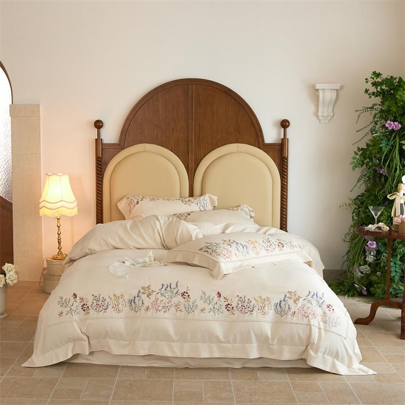 

Svetanya Linen Cotton Bedding Set embroidery Bed Linens Sheet Pillowcase Duvet Cover Set Underwear Flat Sheet Style&Queen