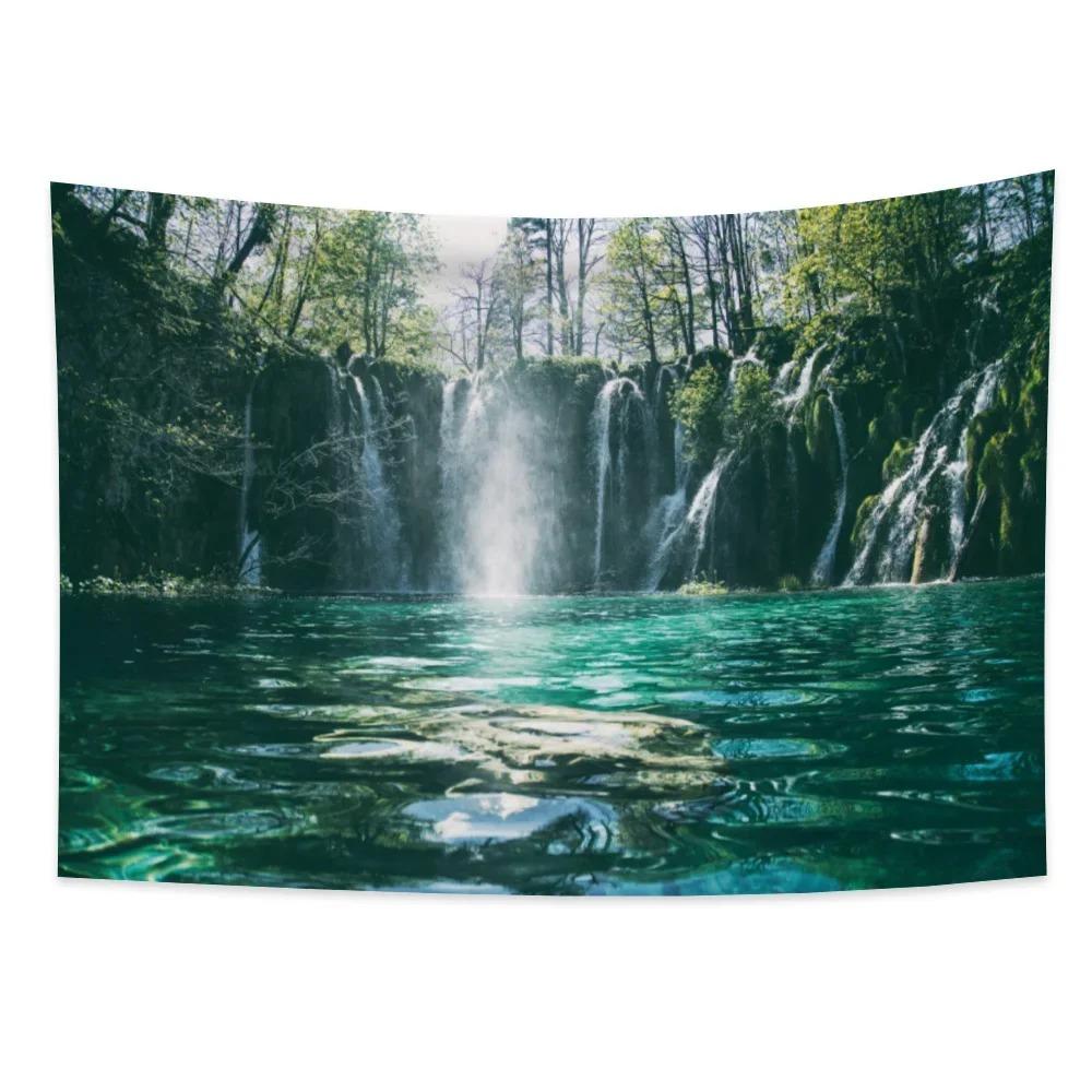 Landscape Forest Waterfall Wall Decor Tapestry Home Living Room Tapestry