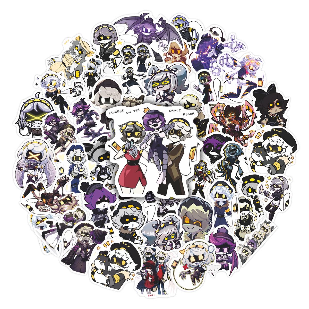 Inorganic Killer Cartoon Anime Stickers: 50 Sheets for Notebooks, Planners, Thermos Cups, and Phones