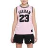 Jordan Stampa Logo Lettera Girocollo Senza Maniche Maglia da Basket per Bambini Maglia Bambino Rosa HA7284-663