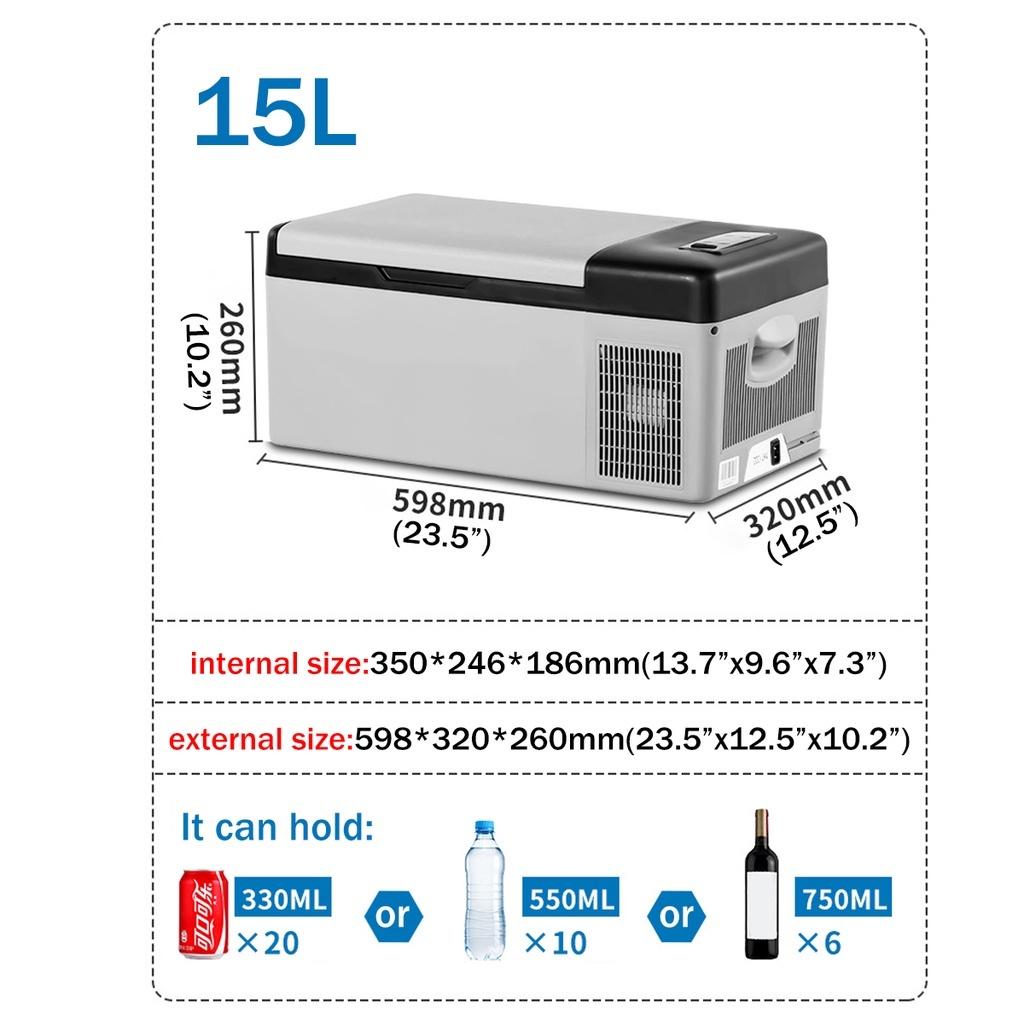 DC12/24V Portable Car Refrigerator Freezer Cooler Auto 15L/20L Mini Fridge Compressor Quick Refrigeration For Home Picnic Icebox