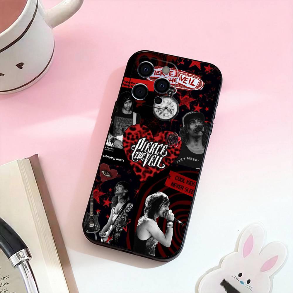 P-Pierce the V-Veil Band Phone Case Silicone Soft For IPhone 17,16,15,14,13,12,11,XS,Plus Pro Max