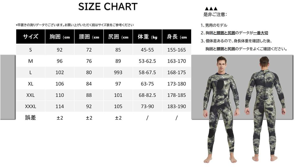MORGEN SKY Men's 3mm One-Piece Wetsuit for Spearfishing and Diving, Camo Print, Jersey Outer and Jersey Inner, MY002 (One-Piece, Small)