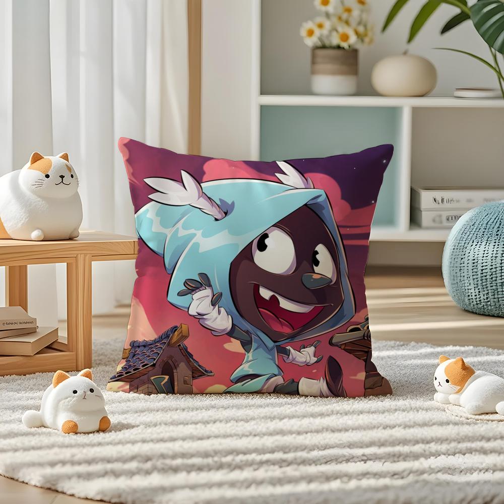 HOT G-Game D-Dofus Pillow Case Silky Elegant Comfort Sofa Bed Invisible Zipper