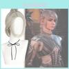 Cosplay Wig For Baldurs Gate 3 With Hightemperature Silk And Braided Silver Style For Scene Role Play