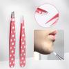 2Pcs/Set Eyebrow Tweezer Anti-Slip Rust-Proof Stainless Steel Professional Slanted Eyebrow Shaving Remover for Women