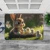 1Pcs Anti Fatigue Kitchen Rugs, Cute Rabbit and Print Waterproof Non-Slip Thick Cushioned Kitchen Mat Heavy Duty Comfort Standing Mat for Kitchen