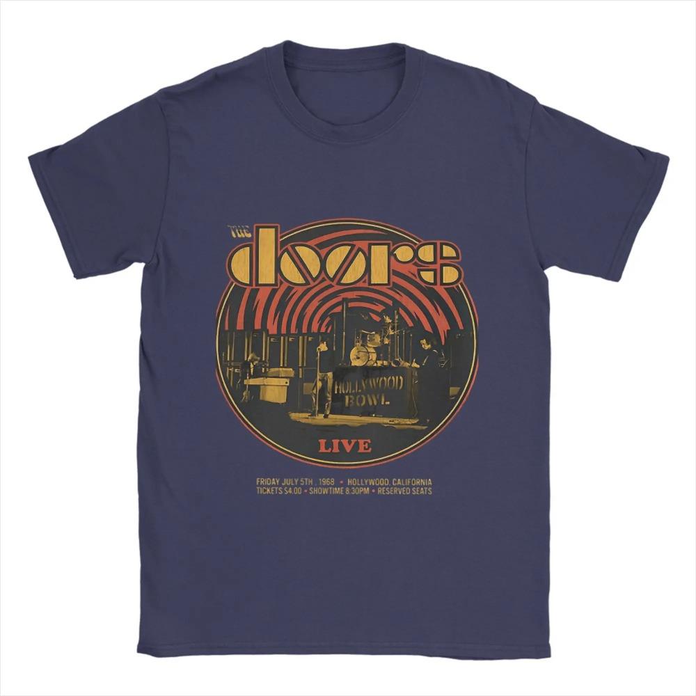 Summer Vintage The Doors T-Shirt Music Leisure T-Shirts Men  Comfortable Oversize Top Tees Short Sleeve Vintage Tshirt