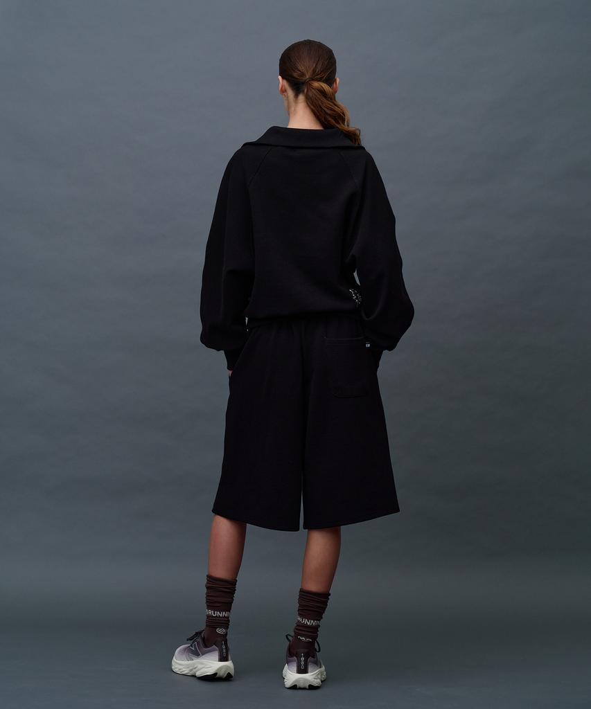 Minasu Waffle Sweat Training Bermuda Pants_Black