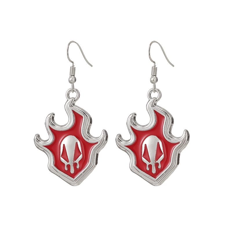 

Fashion Anime Bleach Earrings Cosplay Kurosaki Ichigo Mask Pendant Eardrop for Women Jewelry Christmas Gifts красный