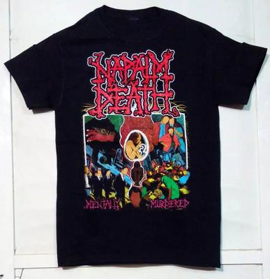 NAPALM DEATH BAND T-SHIRT Mentally Murdered TAGLIE COMPLETE S-4XL