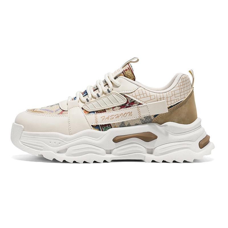 Autumn Men's Shoes Dad Shoes Casual New Sports Shoes Breathable Versatile Thick-soled Non-slip Mesh Men's Shoes