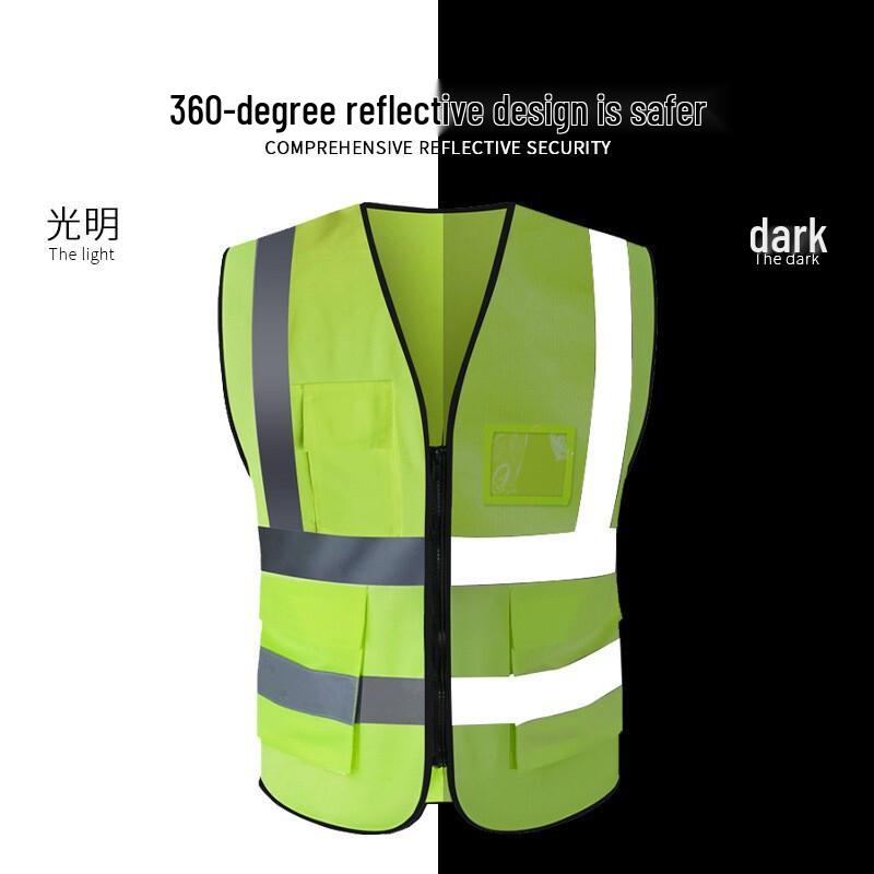 High-Visibility Multi-Pocket Reflective Safety Vest