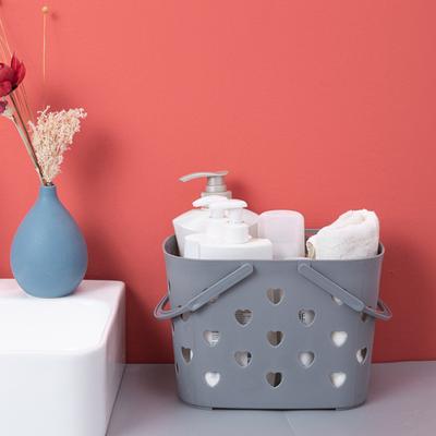 Förvaringskorg med handtag Stor kapacitet Ihålig design Bärbar duschkorg Tote Organizer Korgbehållare för badrum