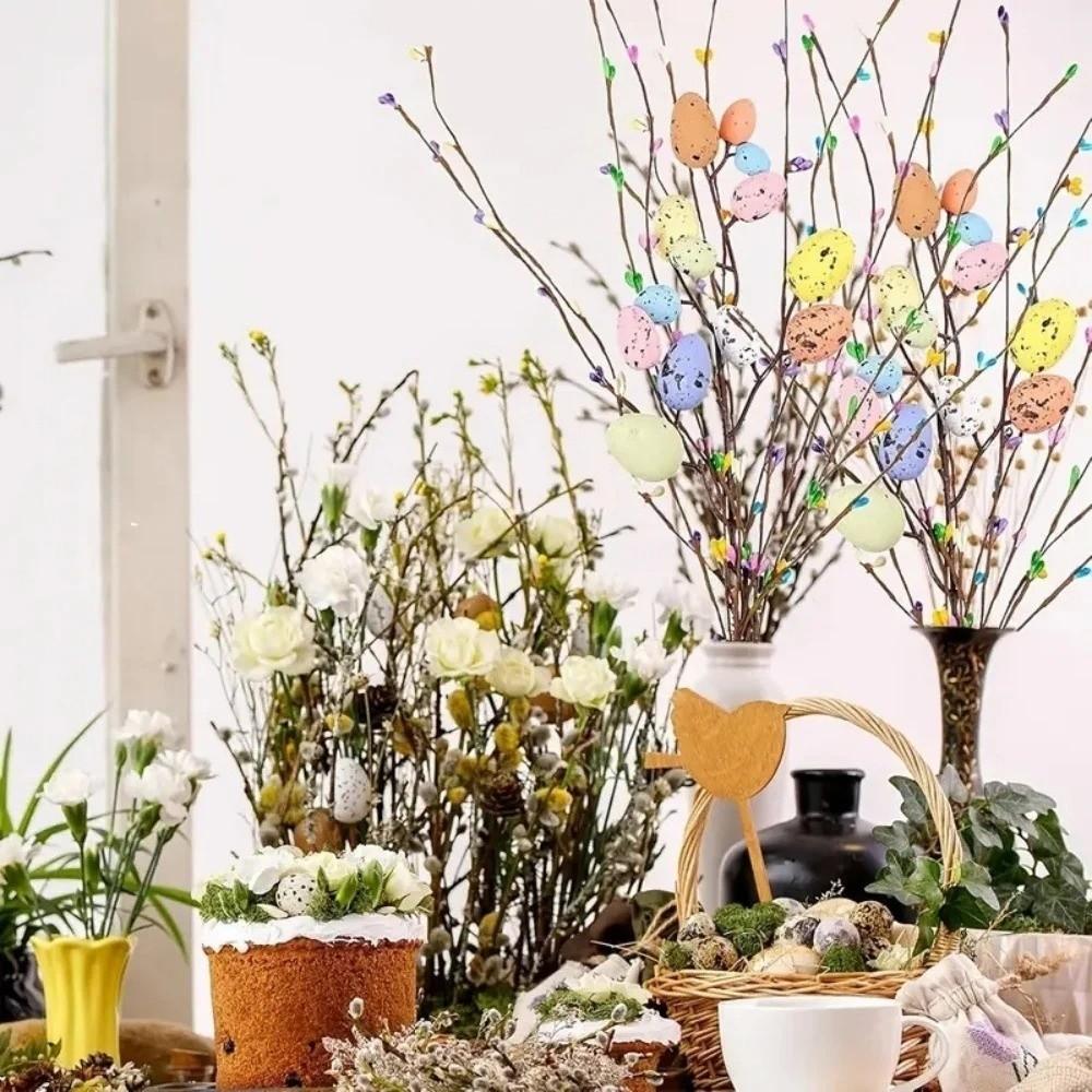 Speckled Egg Foam Eggs Berry Branch Colorful Easter Eggs Bouquets Spring Floral Stems  Birthday
