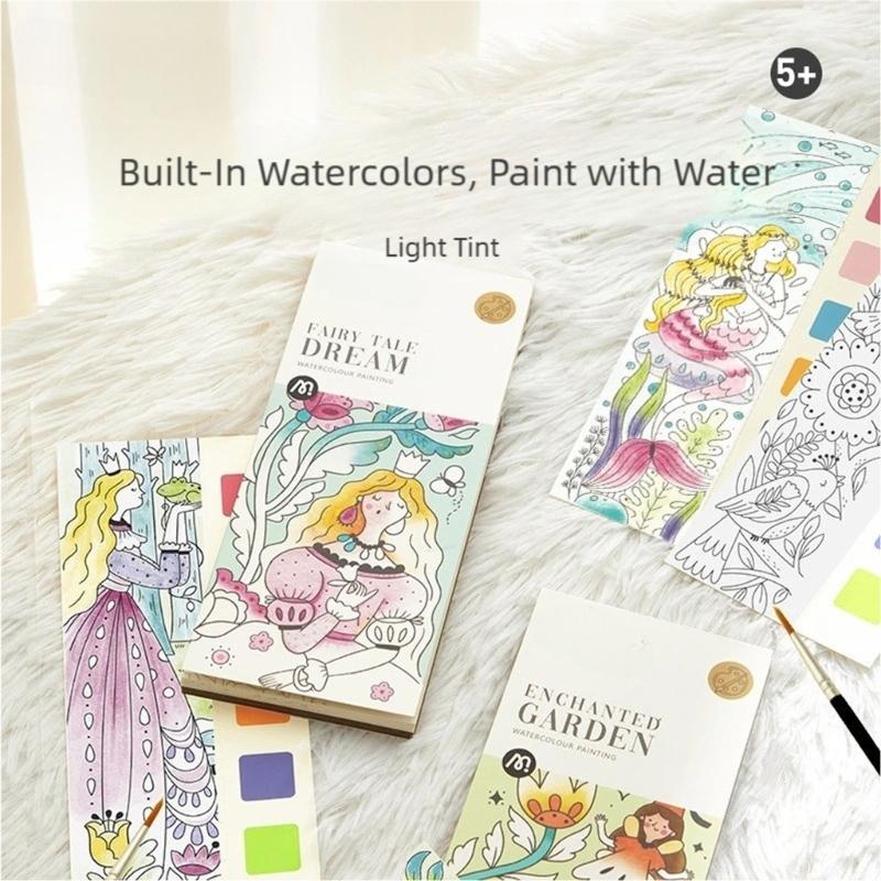 Reusable Water Drawing Book For Kids Safe Materials Disappears Dry Fantasy Themes Portable Designs