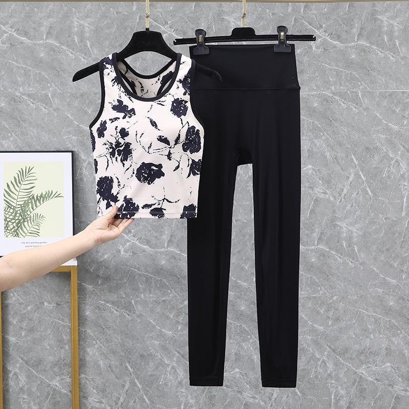 2025 Euro-American High-Intensity Shockproof Yoga & Sports Vest Pilates Set