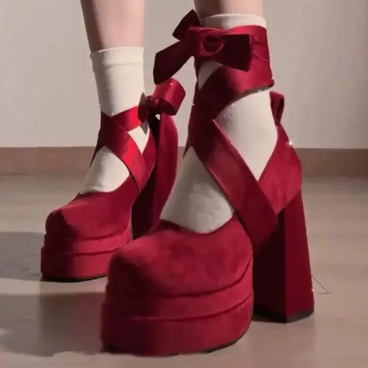 Fashion Women's Mary Janes Shoes 2025 New Lolita Shoes Designer Platform Shoes for Women Fashion High Heel Single Shoe Zapatos De Mujer