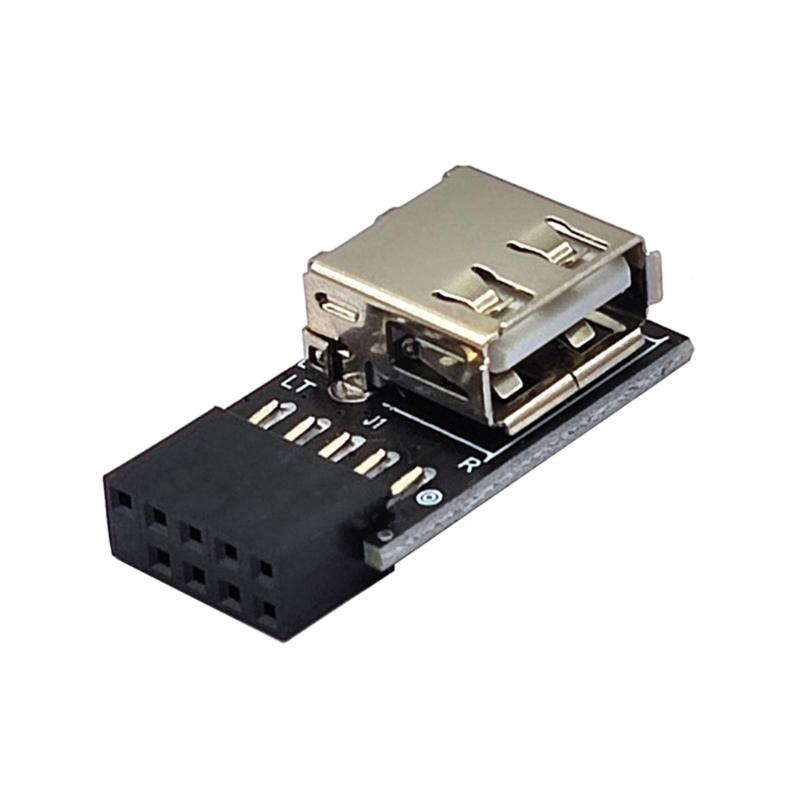 Desktop PC 9 PIN To USB 2.0 Female Port Expansion Adapter Support USB 1.1 for Wireless Mouse Receiver