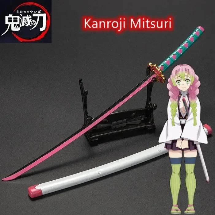 25cm Metal Demon Slayer Katana Kimetsu No Yaiba Steel Tanjirou Sword Real Size Japanese Katana Samurai Sabre Kid Toy Ainme Gift