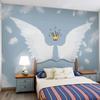 Wandbild Tapete Moderne nordische Stil Cartoon handbemalte Flügel Feder Kinderzimmer Hintergrund Tapeten Fresken