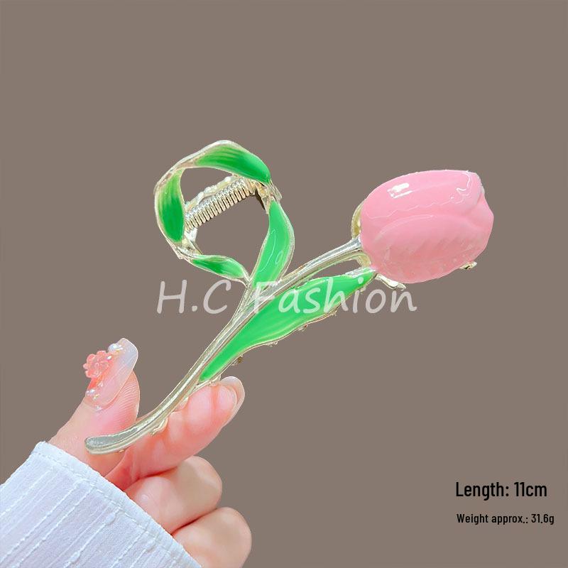 

Spring Floral Hand-Painted Hair Clip - Women s Sweet Style Hair Claw