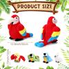 Meooeck 5 Pcs Macaw Parrot Plush Set 13 Inch Mommy Parrot Stuffed Animal with 4 Cute Plush Baby In Her Belly Soft Cuddly Bird for Toddlers Valentines