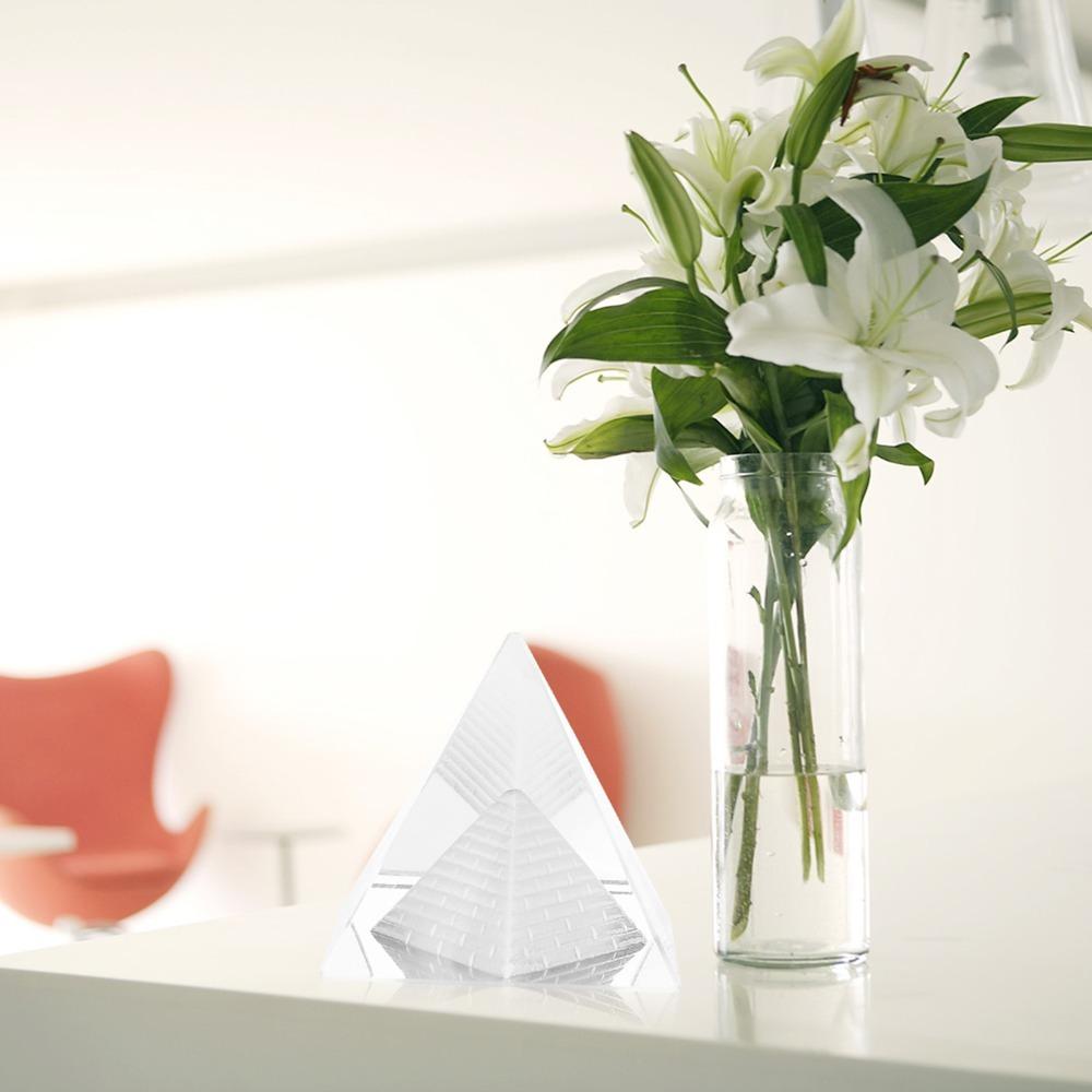 Crystal Crystal Pyramid Figurine 1.57 Inch Height Pyramid Ornament  Home Decoration