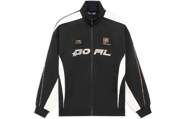 Спортивная коллекция Li Ning Свитшоты Унисекс Черный Воротник-стойка Умеренный Кардиган AWDS989-3 XL