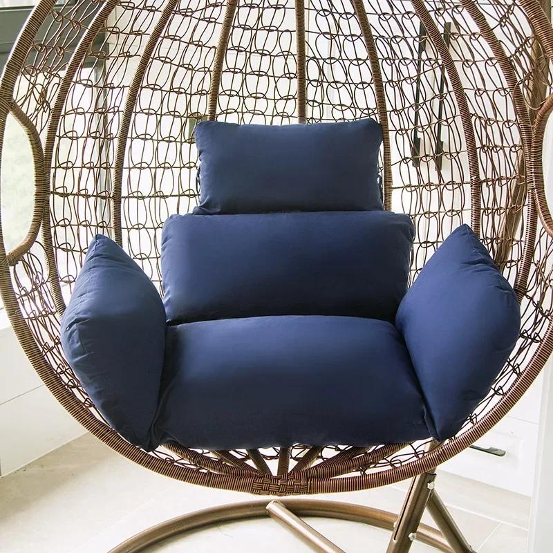 High Quality Outdoor Beach Chair Pad Hanging Egg Basket Swing Cushions Garden Rattan Basket Modern Patio Swing Chair Cushion