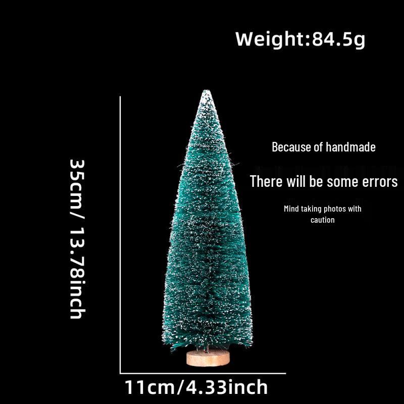 Schnee-beflockter Mini-Sisal-Weihnachtsbaum: Künstliche Weiße Zeder in verschiedenen Größen zur Dekoration von Mikrolandschaften