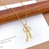 Necklace New Ribbon Bow Necklace Accessories Women's ins Style Niche Design Sense Fashion Versatile Clavicle Chain Women