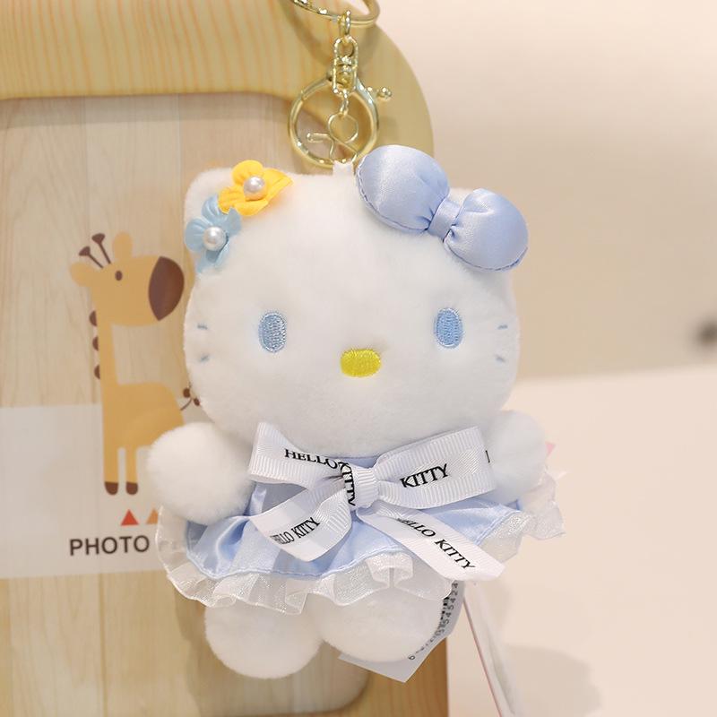 Hello Kitty Plüschpuppe Schlüsselanhänger – Niedliche Katze Schulranzen Anhänger