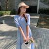 2026 South Korea Dongdaemun Women's Trendy Puff Sleeve Slimming Dress