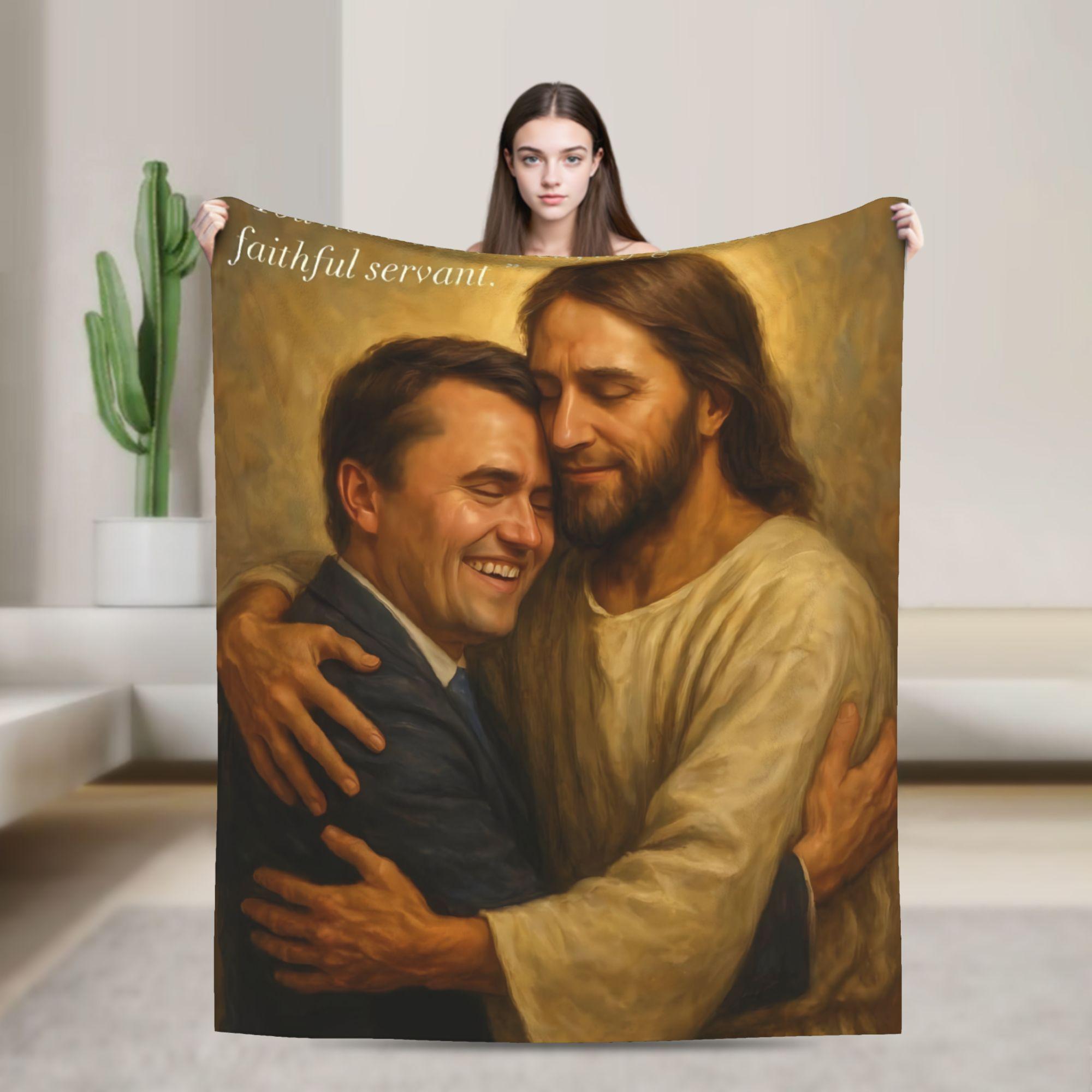 

Charlie Kirk Angelic Advocate Blanket Quality Warm Soft Throw Blanket Winter Travel Living Room Print Bedspread 30x40in