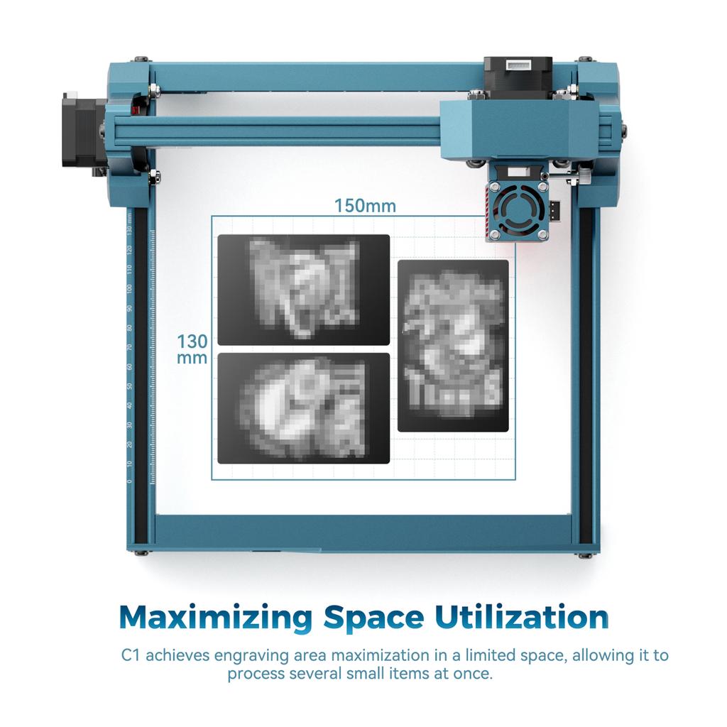 C1 Mini Gravator Laser Mașină Portabilă de Gravat Laser 3W Punct Ultra Fin 150*130mm Zonă de Gravare Stecher UE 110 240V