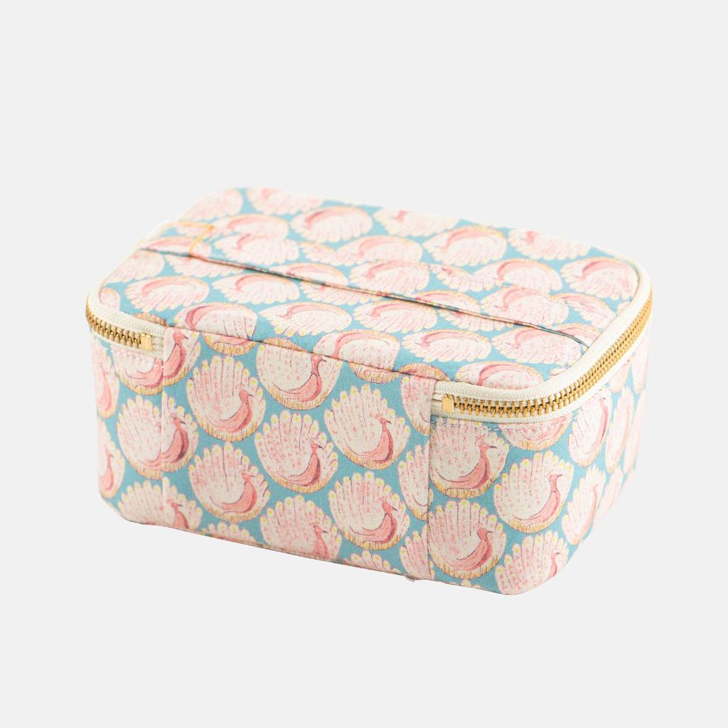 Hobonichi Drawer Pouch Container LIBERTY FABRICS Peacocks of Grantham Hall Cotton Polyester Storage Case 125x180x70mm Japan Stationery