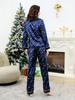 Custom Christmas Faux Silk Pajamas Set - Long Sleeve & Pants for Family