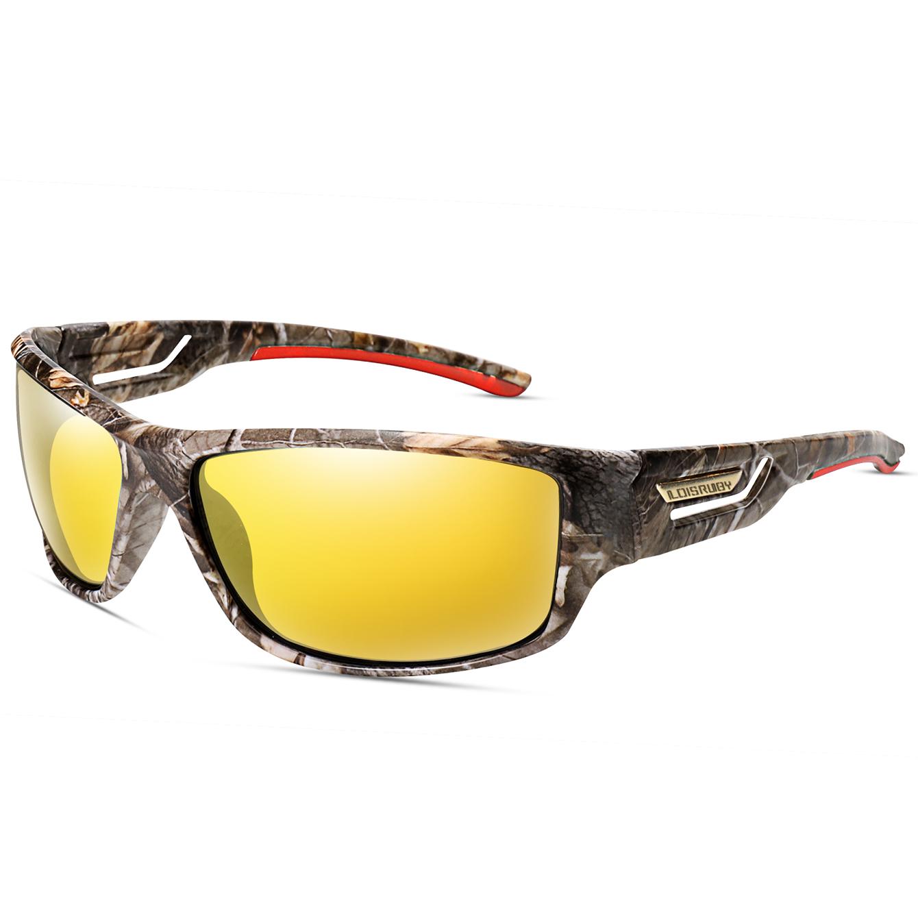 

Loisruby Polarized Fishing Sunglasses Men Camouflage Driving Outdoor Sports Cycling Running Goggles Uv400 Tackle Eyewear