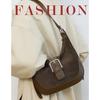 High-end Brand Designer Shoulder Bag Luxury Stylish Crossbody Bags Retro Trendy Bag Premium Frosted Suede Leather Underarm Bags