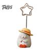 Durable Memo Clip Desktop Stand, Cartoon Animal Message Note Holder, Cute Resin Base Photo Healing Atmosphere Decor Display Clip, Table Number
