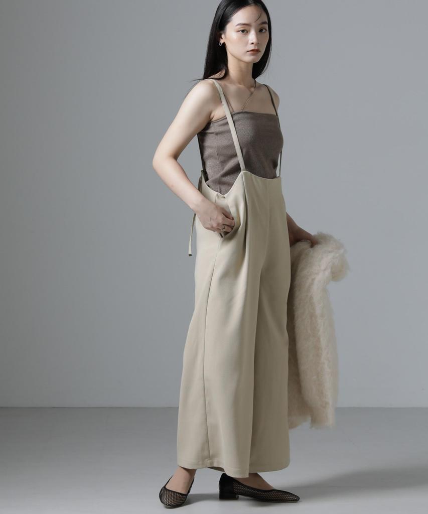 Nano Universe Overalls and Wide Pants be F 040 Beige Women's (Can Matched) 673-4219336