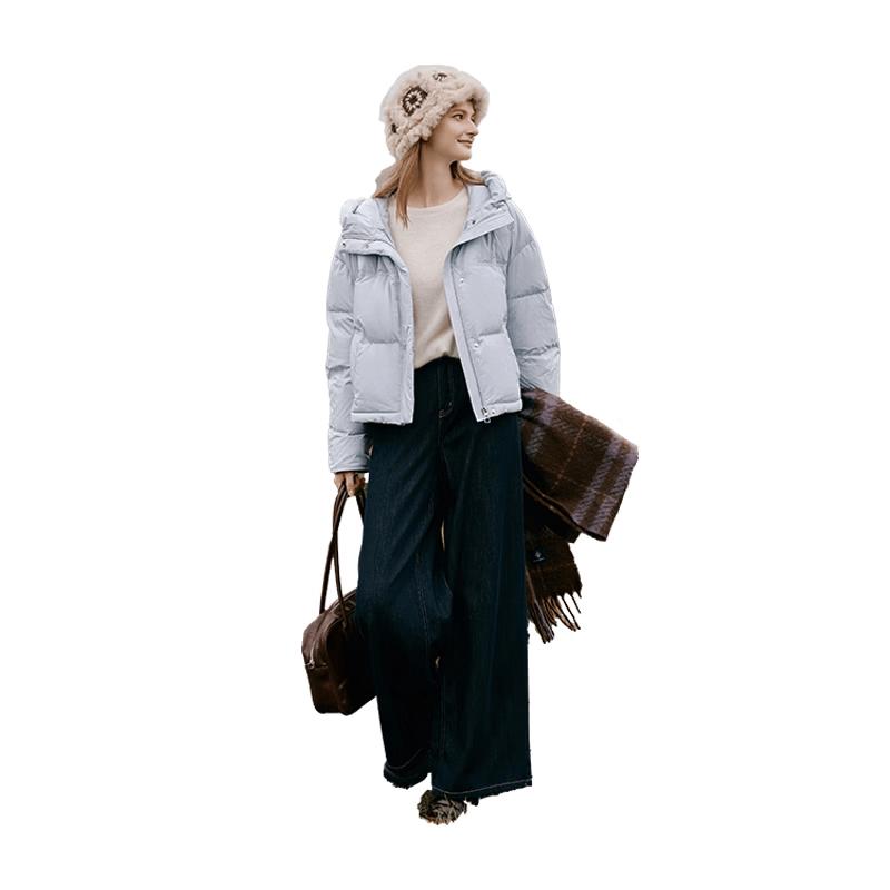Xiangying Women s 2025 Winter Lightweight Hooded Down Jacket M