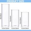 Clear Floating Candle Vases Bulk Glass Cylinder Vases Centerpieces Hurricane Candle Holders for Wedding Party Home Table Decor