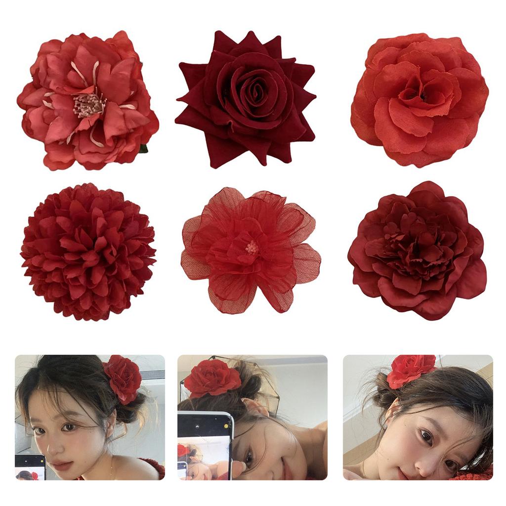 Stylish Rose Hair Decoraion Quality Hairpieces Women's Fashion Hair Decoration Adds Charm To Evening And Casual Use
