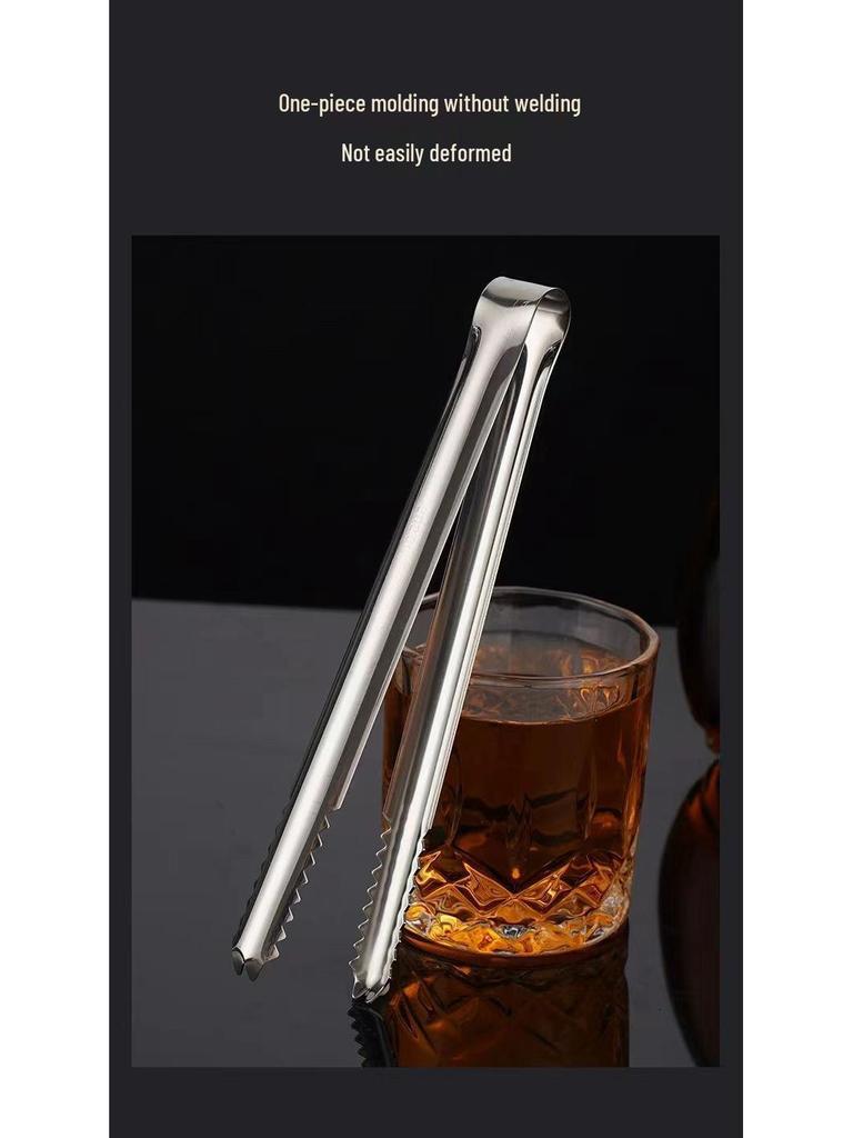 Stainless Steel Multi-Purpose Tongs: Perfect for Ice, Food, Bread, Fruits, Grilled Sausage, and Lemon