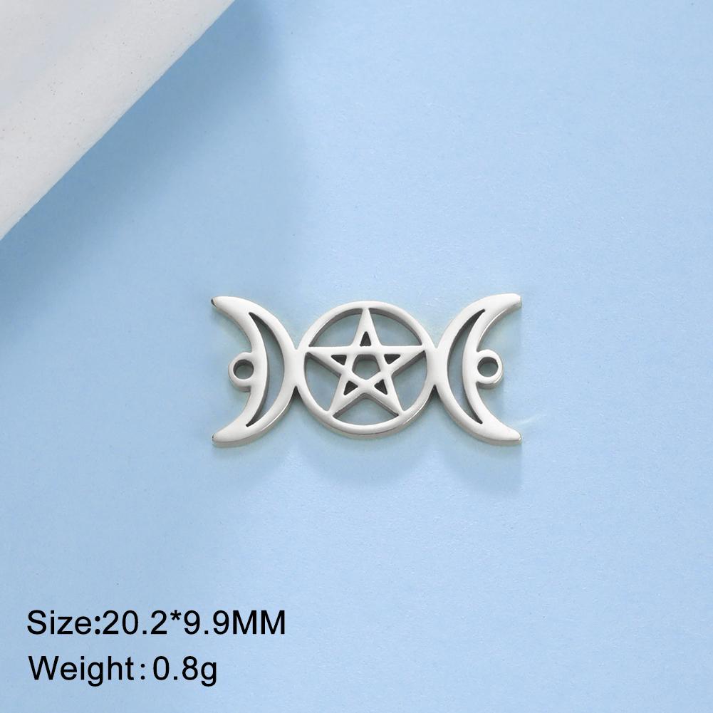 Teamer 5pcs Witch Knot Charm Vintage Knot Amulet Stainless Steel Charms for Bracelet Jewelry Making Accessories Wholesale