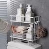 1pcs Bathroom Over The Toilet Storage Shelf Bathroom Storage Organizer with Toilet Paper Holder Toilet Top Shelf Space Saver